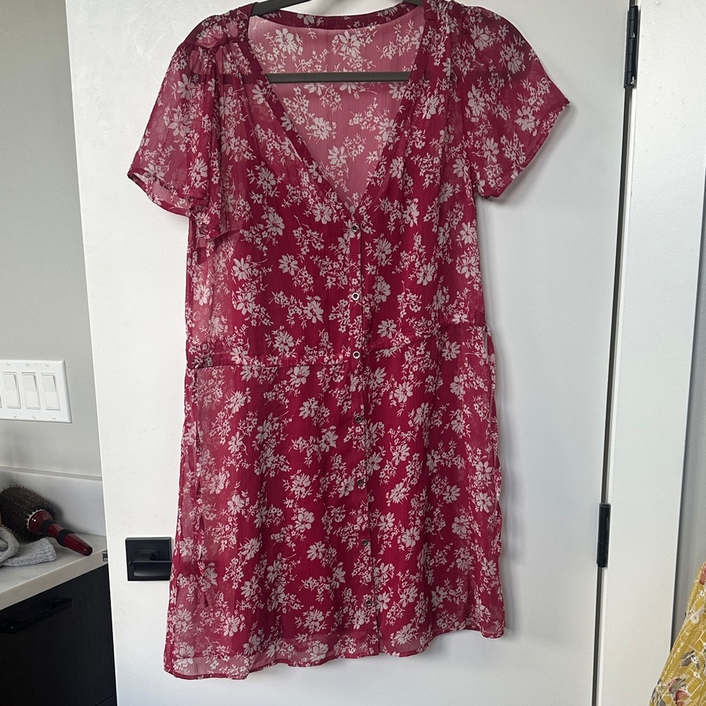 A&F Floral Red Dress